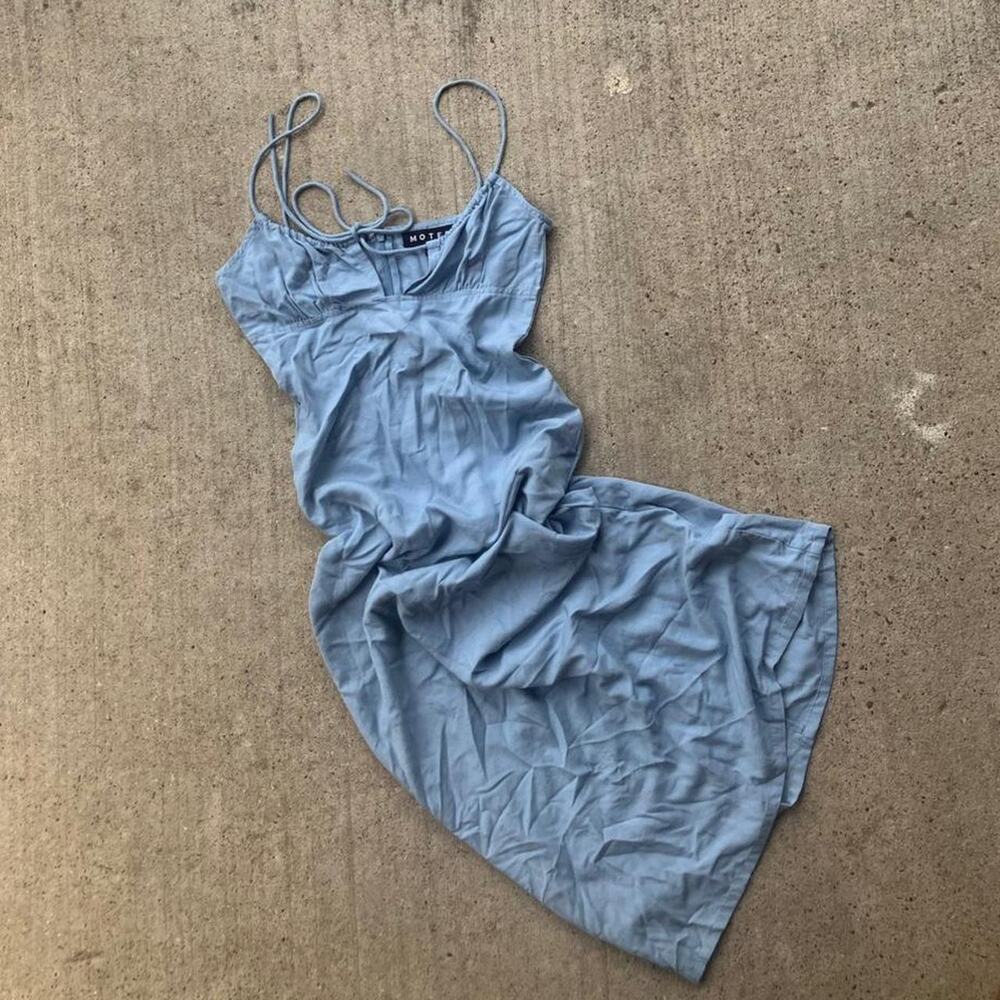 Y2k motel powder blue dress